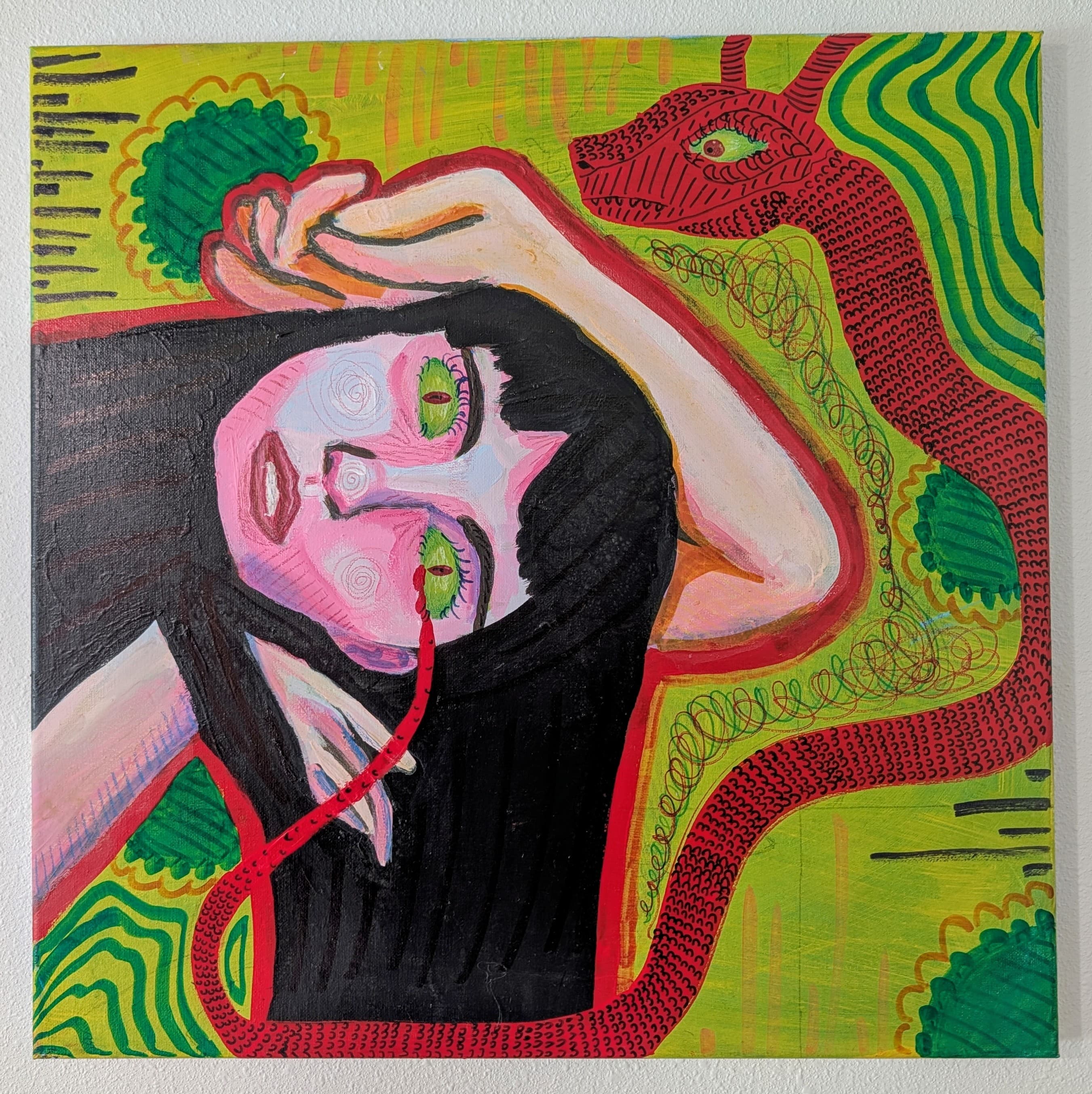 Painting - Girl with Dragon Tears