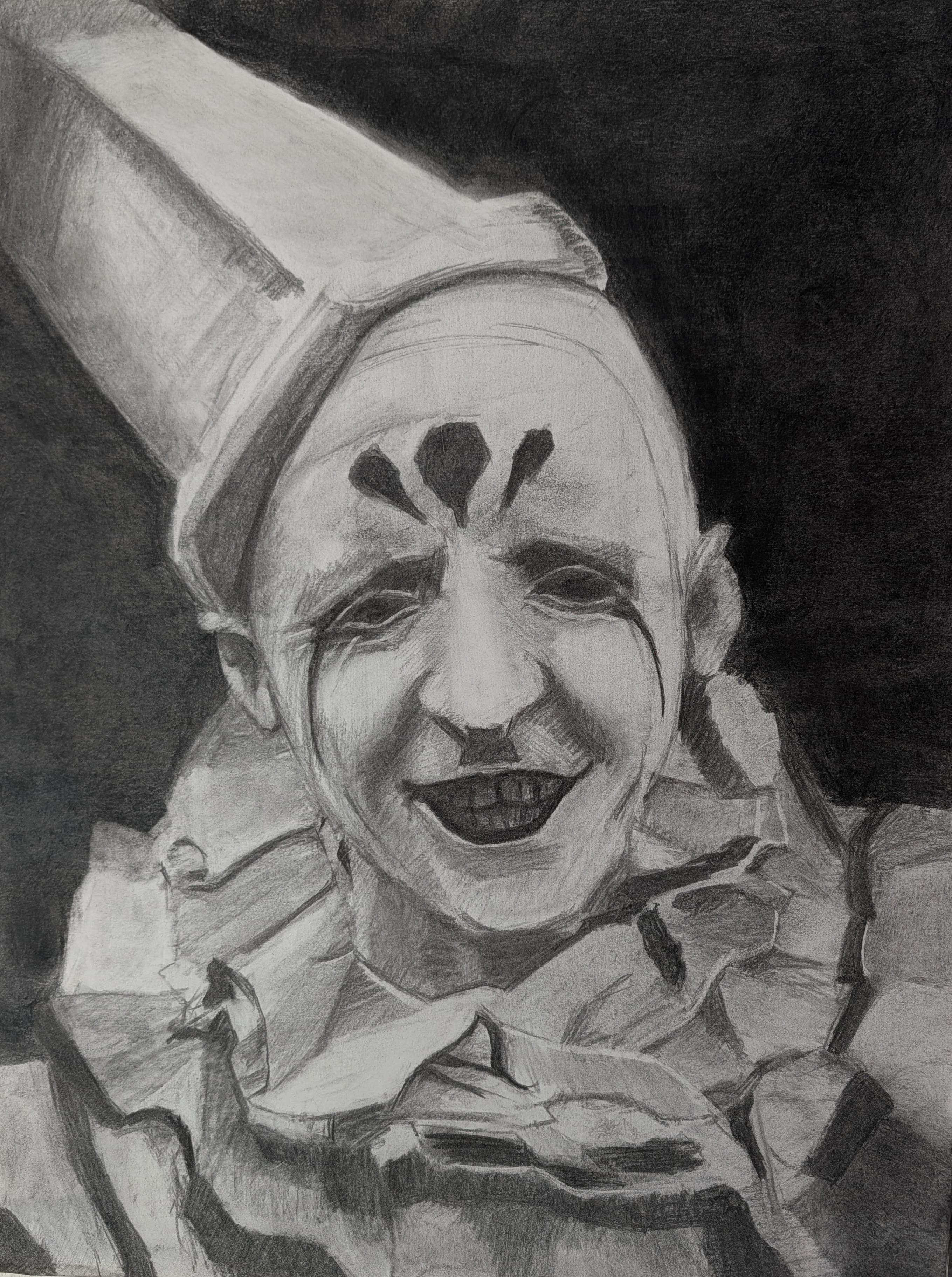 Drawing - Melancholy Clown
